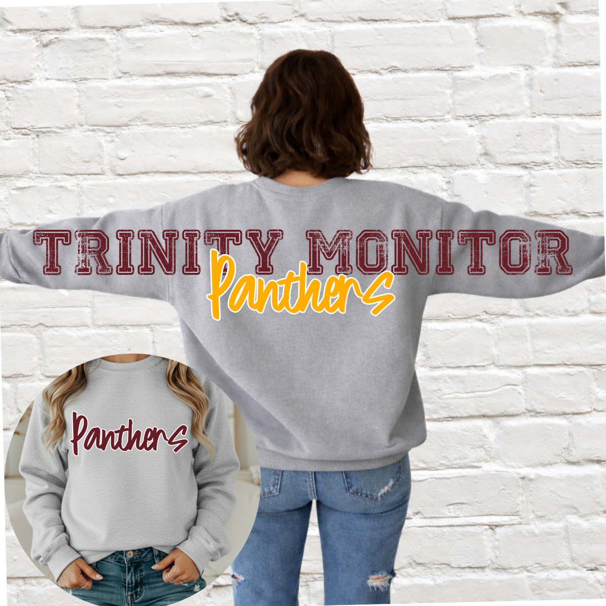 Trinity Monitor Panthers - Big Across The Back Crewneck (Youth & Adult)