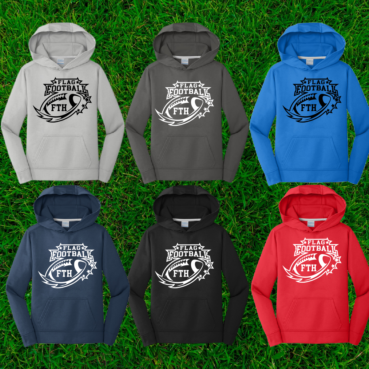 FTH Football - Logo Dri Fit Hoodie (Youth & Adult) - MADE TO ORDER/TWO WEEKS
