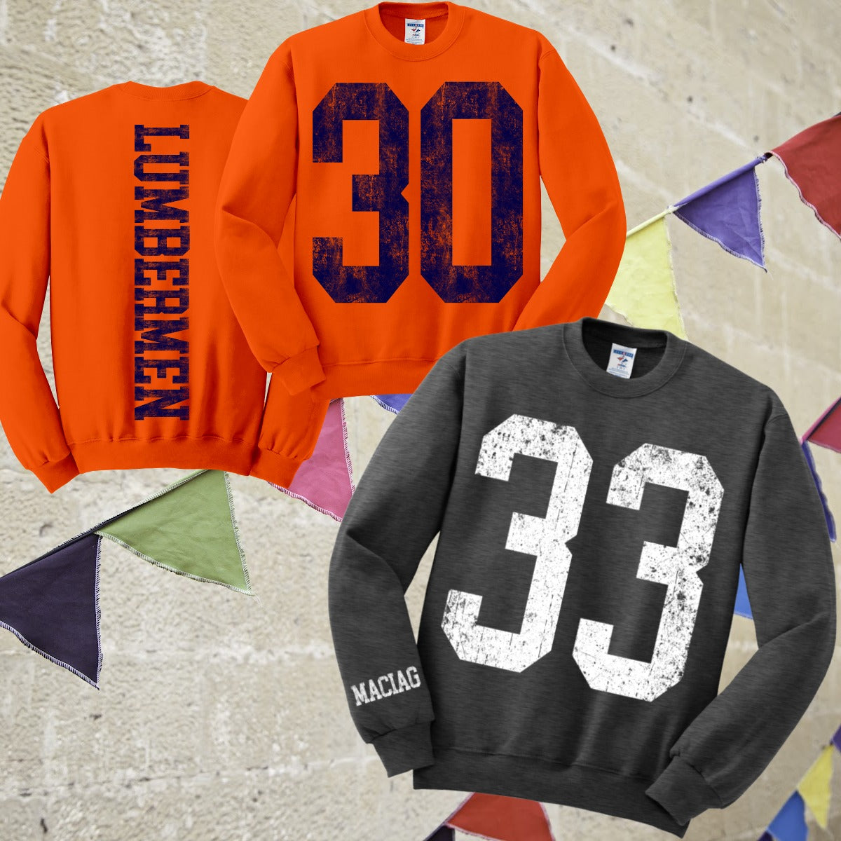 Oversized Number Basic Sweatshirt (Adult)