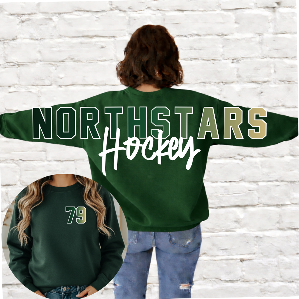 Midland Northstars Hockey - Big Across The Back Crewneck (Youth & Adult)