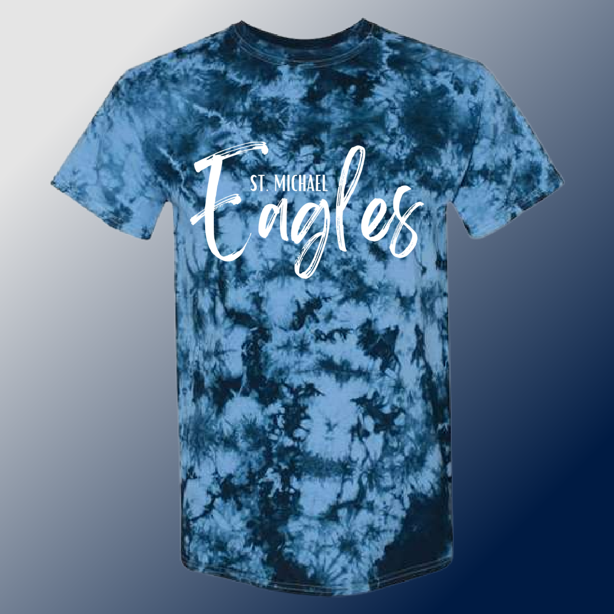 St. Michael Eagles - Crystal Tie Dye Tee (Youth & Adult) - MADE TO ORDER/TWO WEEKS