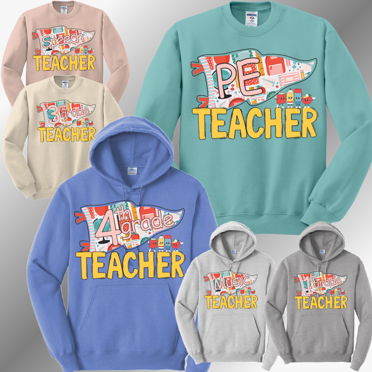 Back To School - Teacher Flag Basic Sweatshirt (Adult)