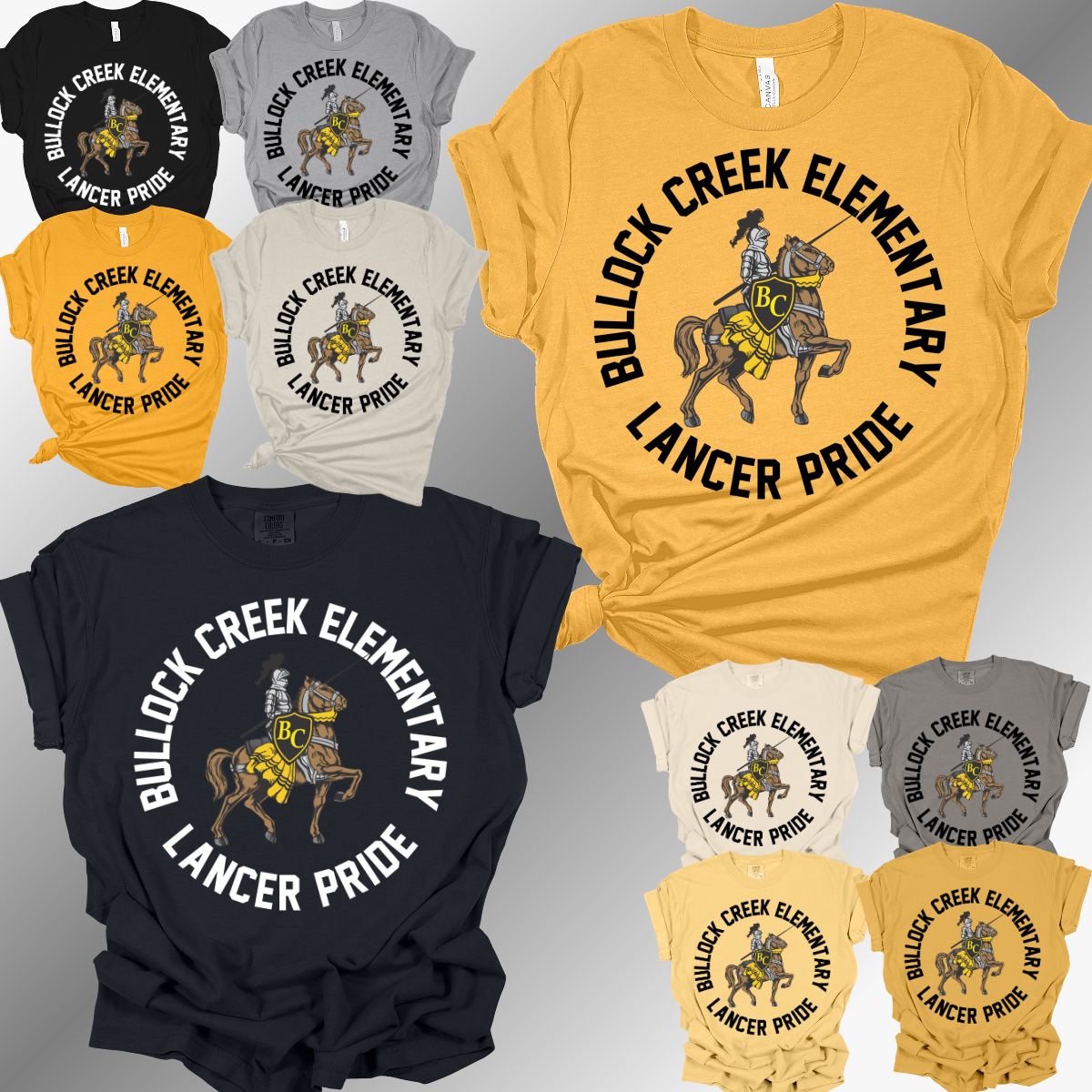 Bullock Creek Elementary Lancers - Round Lancer Tee (Adult)