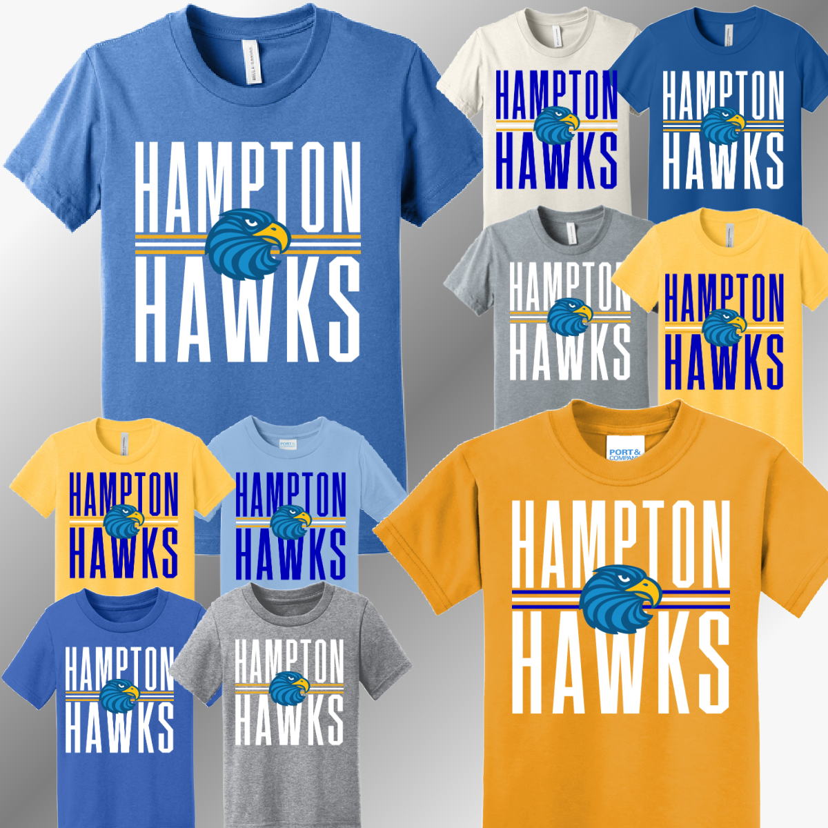 Hampton Hawks - School Name Tee (Youth)