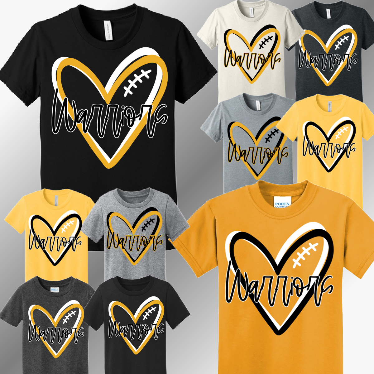 Western Warriors - Football Heart Tee (Youth)