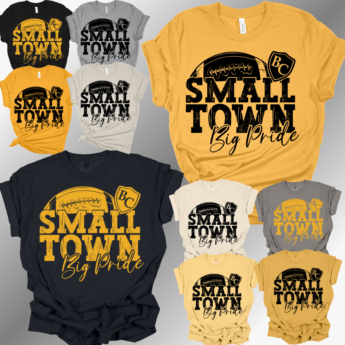 Bullock Creek Lancers - Small Town Big Pride Football Tee (Adult)