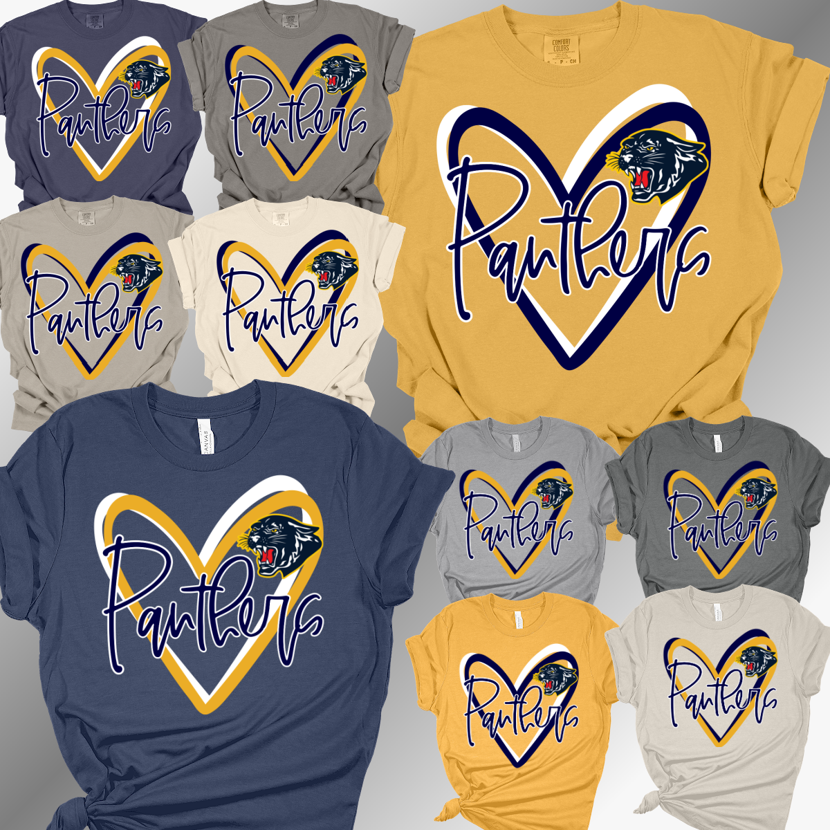Standish Sterling Panthers - Heart Mascot Tee (Adult)