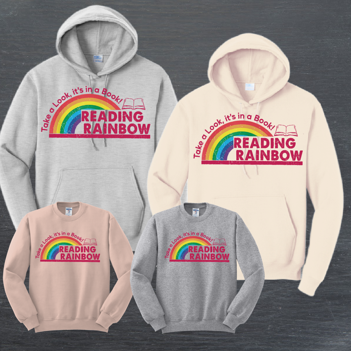 Reading Rainbow - Basic Sweatshirt (Adult)