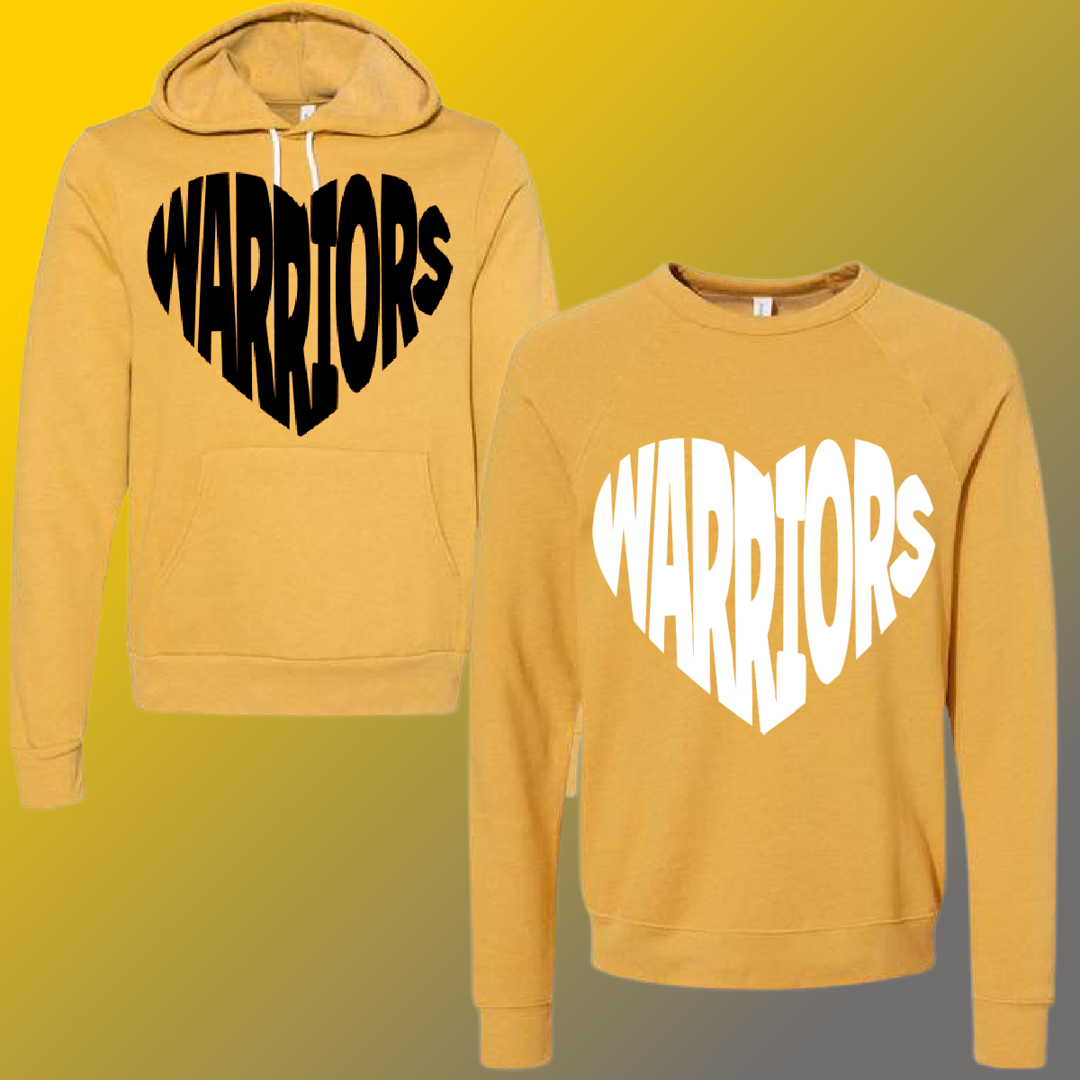 Western Warriors - Mustard Heart Premium Sweatshirt (Adult Sizes)