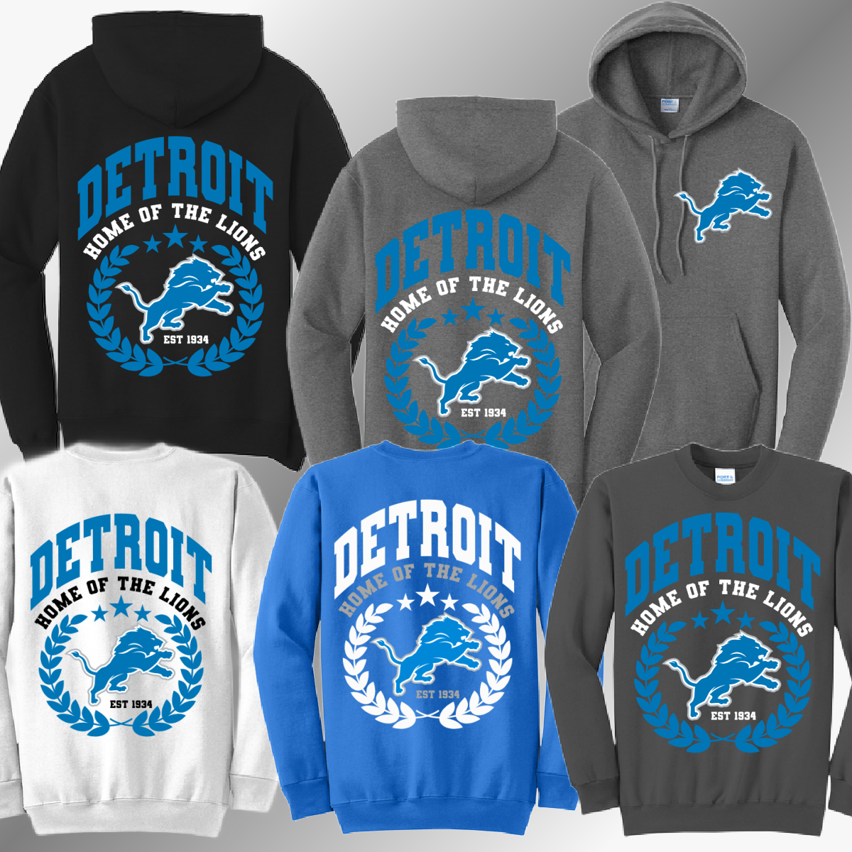 Detroit Football Home Of The - Basic Sweatshirt (Adult)