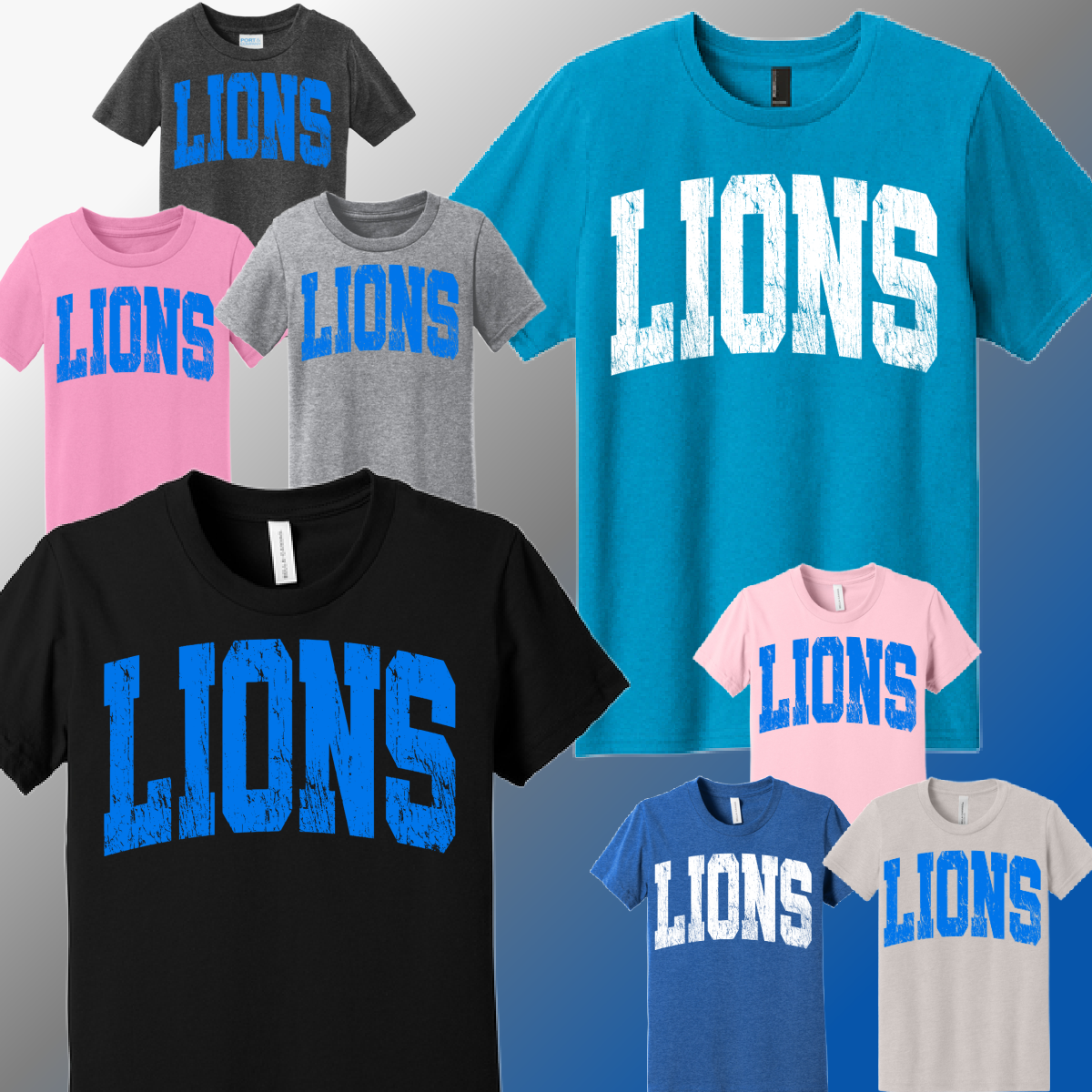 Detroit Football Distressed - Youth Tee