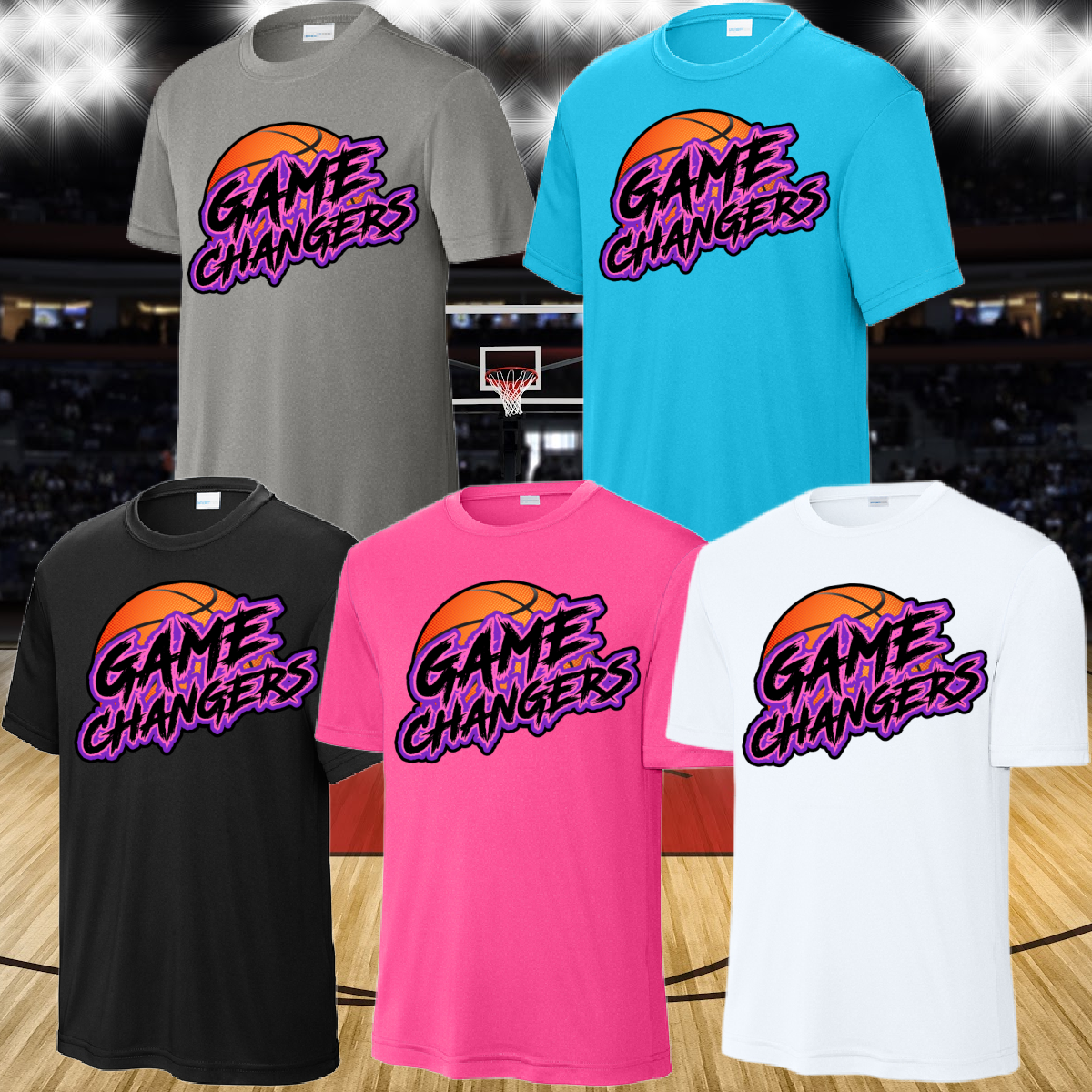GLB Game Changers - Graffiti Basketball Dri Fit Tee (Youth & Adult)