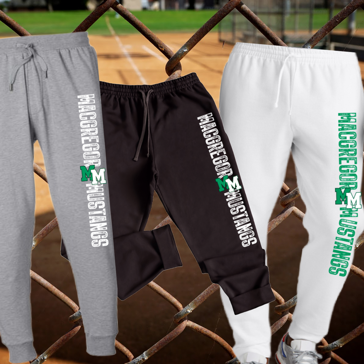 MacGregor Mustangs - Vertical Wording Basic Joggers (Youth & Adult)