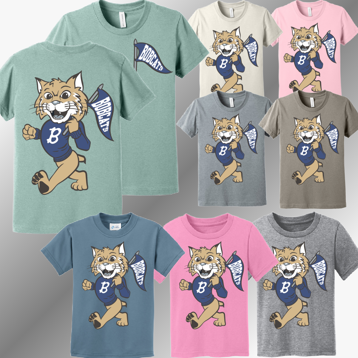 Bangor Bobcats - Vintage Mascot Tee (Youth)