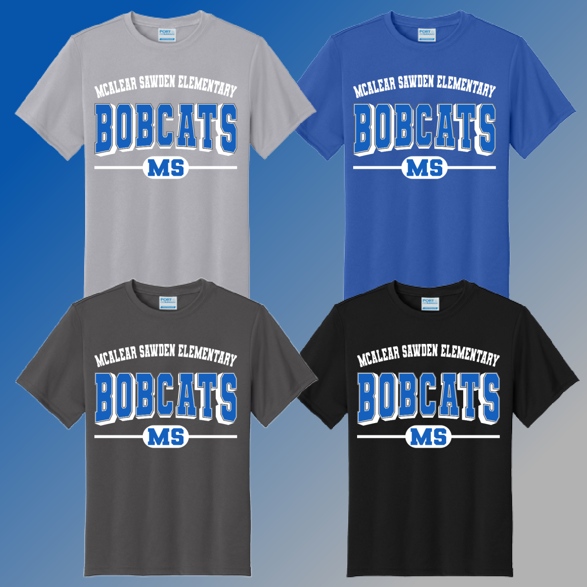 McAlear Sawden Bobcats - Varsity Mascot Dri-Fit Tee