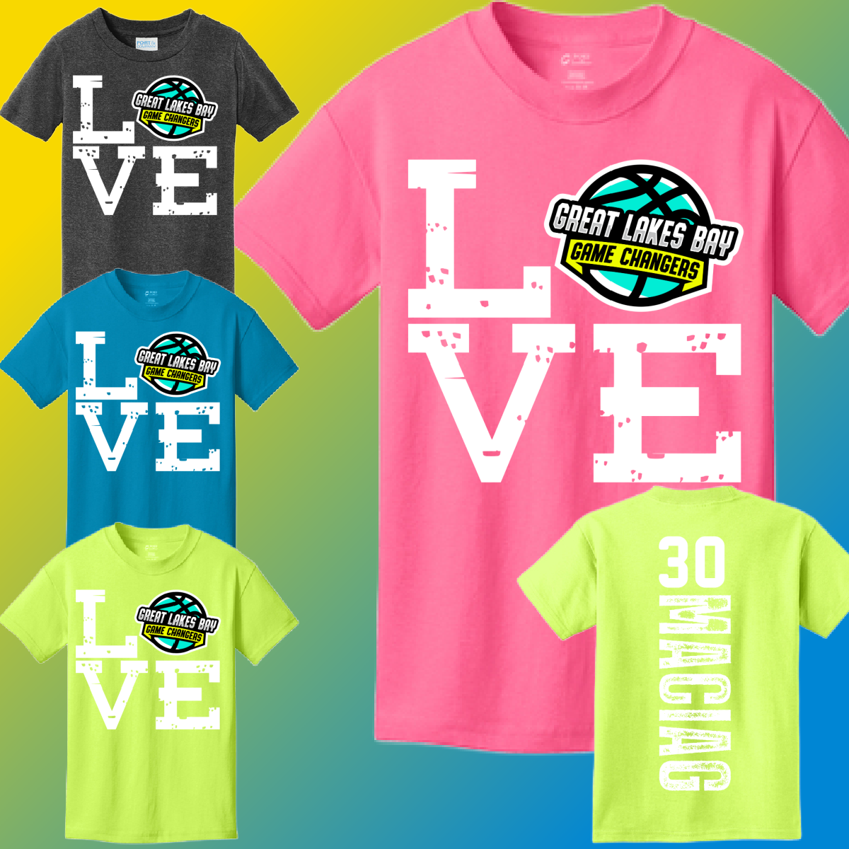 GLB Game Changers - Girls Basketball LOVE Tee (Youth & Adult)