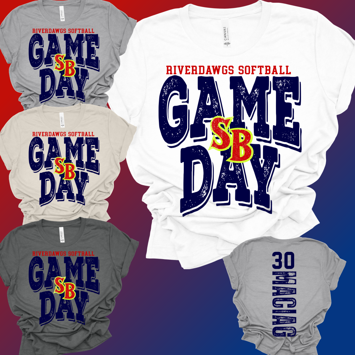 Saginaw Bay Riverdawgs - SOFTBALL Game Day Tee (Toddler, Youth & Adult)