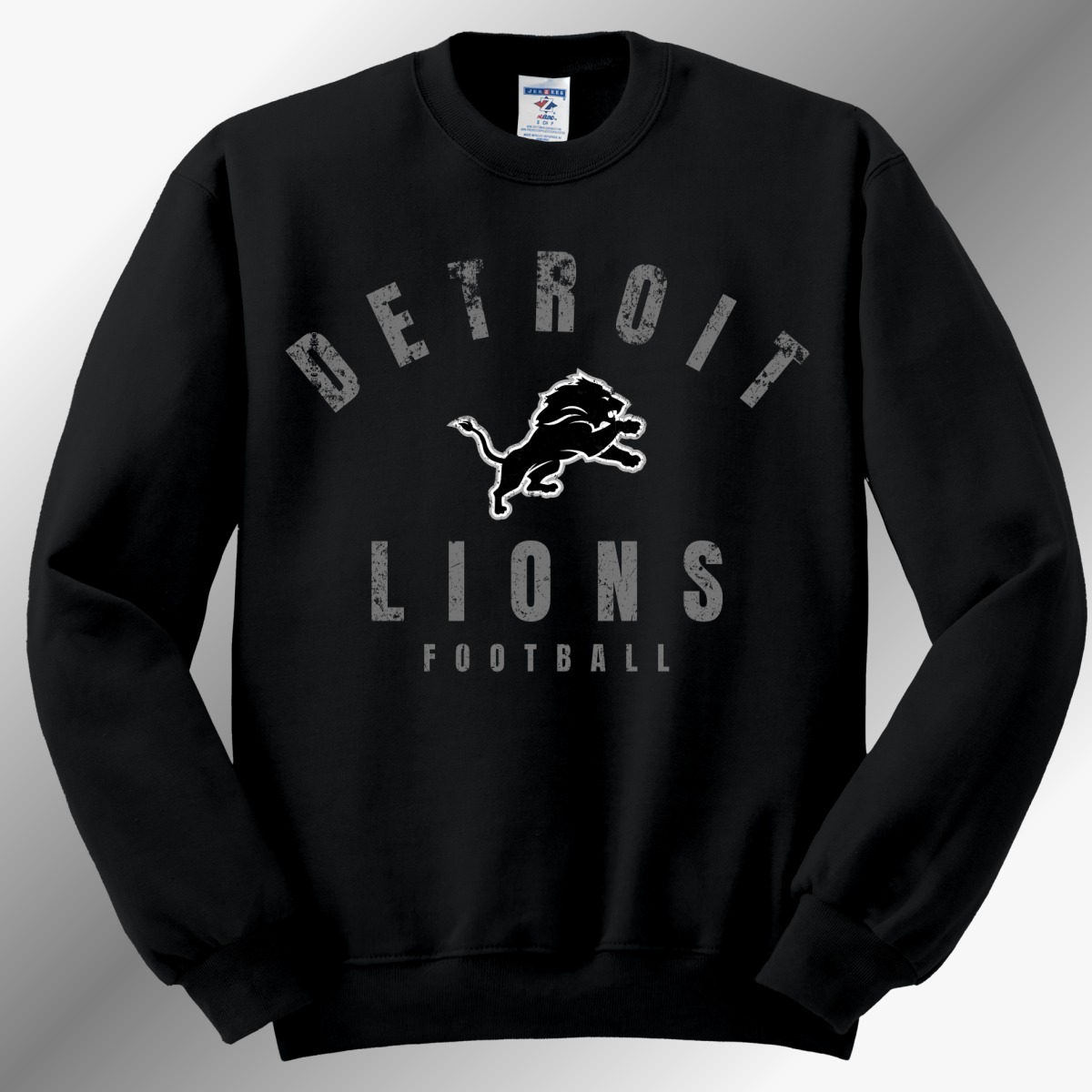 Detroit Football Distressed Blackout - Sweatshirt (Youth)