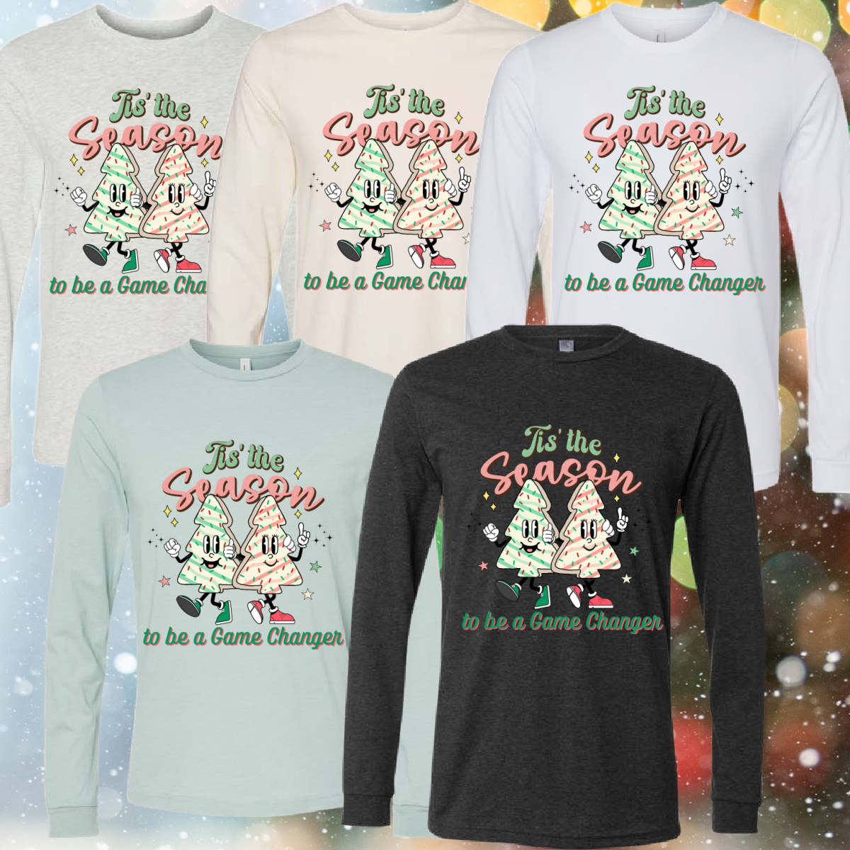 Tis The Season To Be A Game Changer Christmas - Bella Canvas Short or Long Sleeve Tee