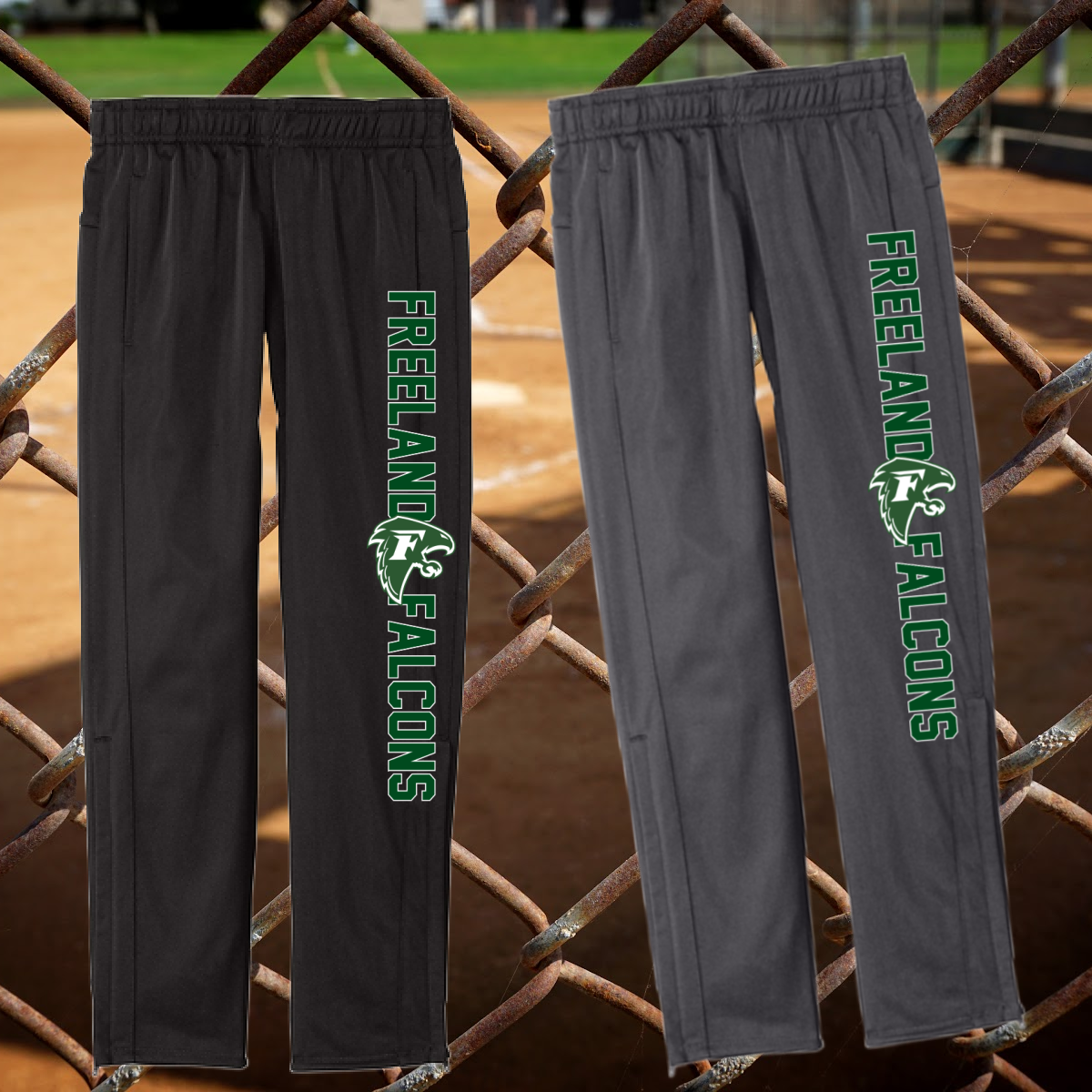 Freeland Falcons - Outline Font Tricot Performance Jogger (Adult)