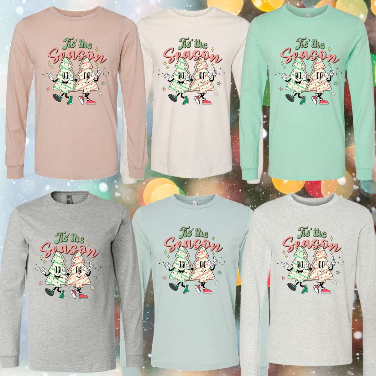 Tis The Season Snack Cakes (Christmas) - Long Sleeve Tee