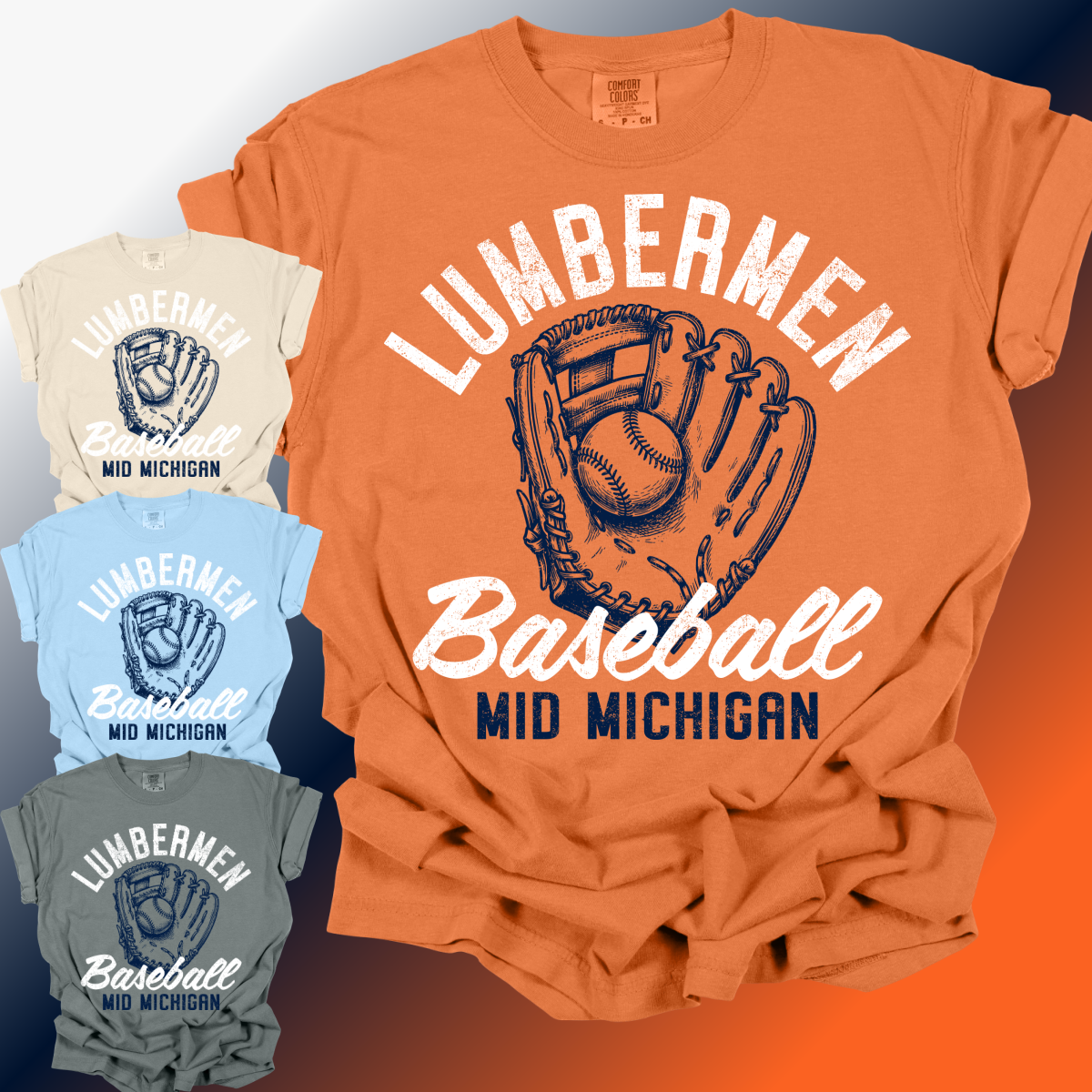 Mid Michigan Lumbermen - Glove Sketch Comfort Colors Tee (Adult)