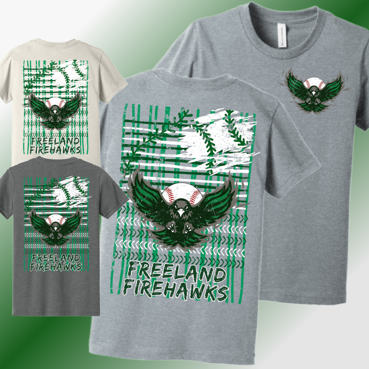 Freeland Firehawks - Grid Collage Bella Canvas Tee (Youth)