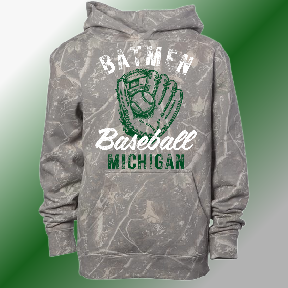 Michigan Batmen - Sketch Glove Deadwood Camouflage Hoodie (Youth & Adult)