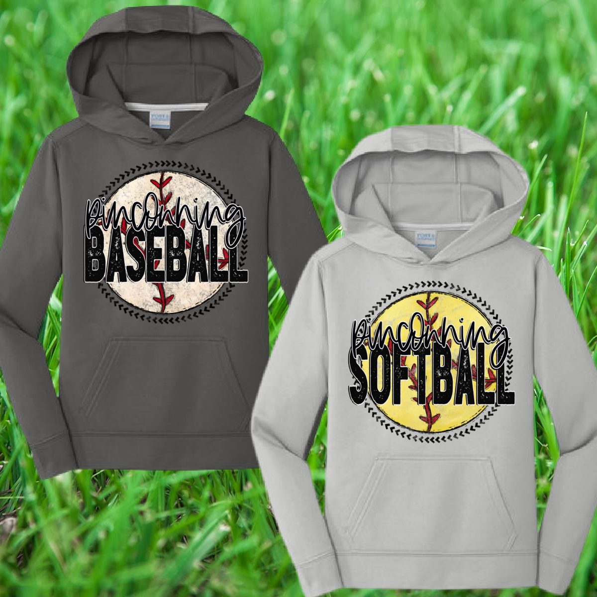Pinconning Baseball/Softball - Round Logo Performance Hoodie (Youth & Adult)