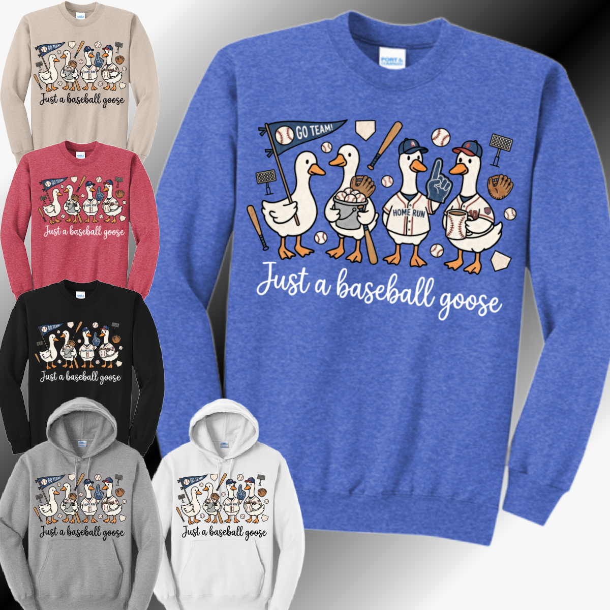 Baseball Goose - Basic Sweatshirt (Adult)