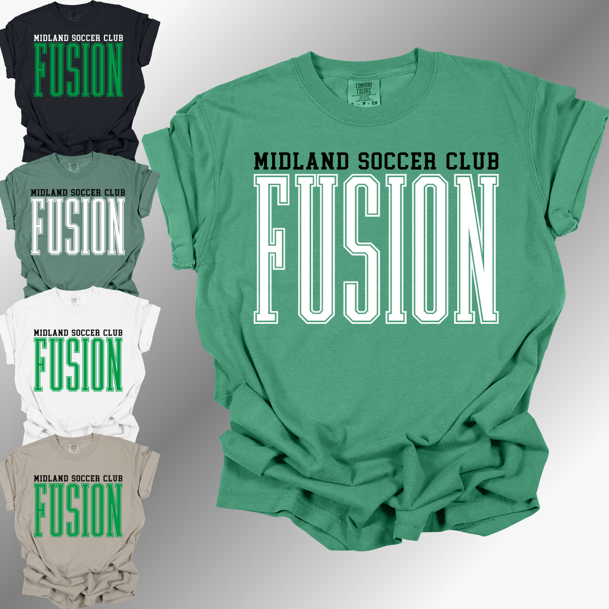 Fusion Soccer - Tall Font Comfort Colors Tee (Adult)