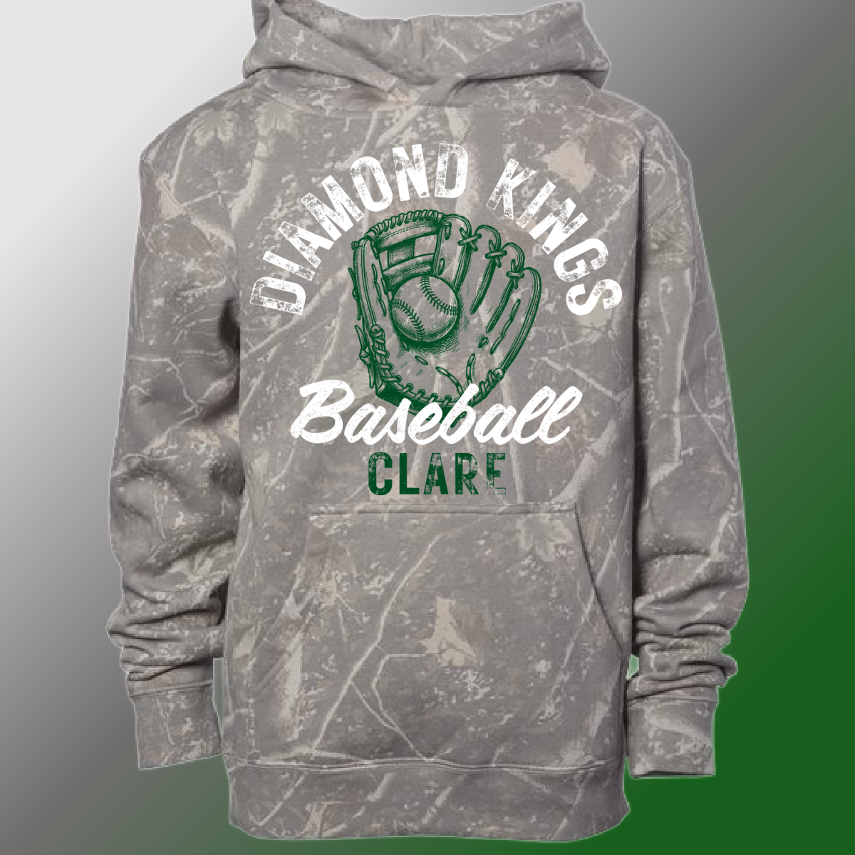 Diamond Kings Baseball - Distressed Glove Deadwood Camouflage Hoodie (Youth & Adult)