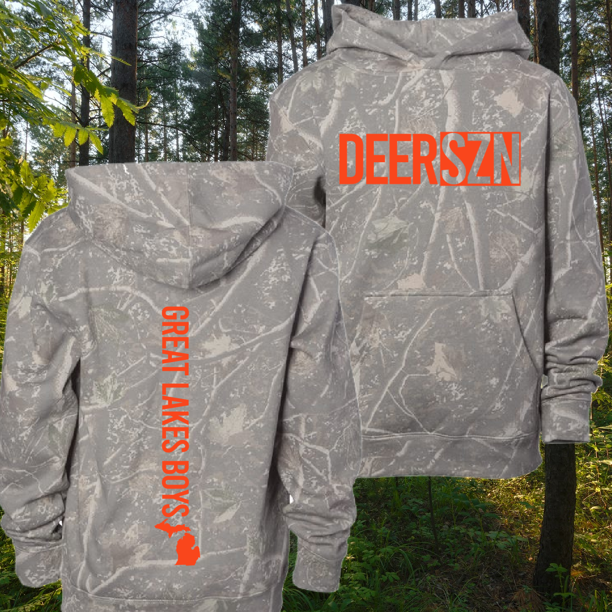 Great Lakes Boys - Deer SZN Deadwood Camouflage Hoodie (Youth & Adult)