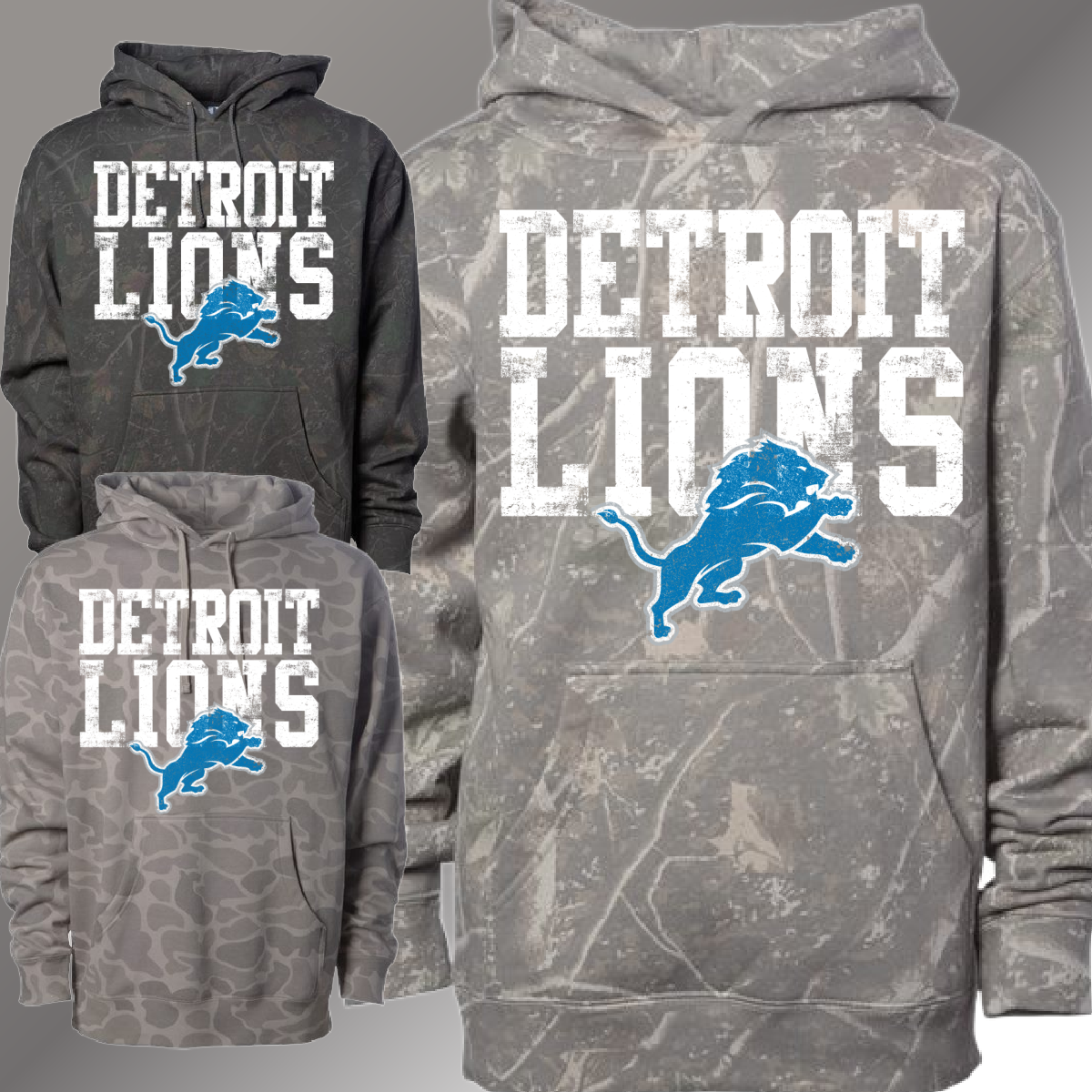 Detroit Football - Camouflage Hoodie (Youth & Adult)