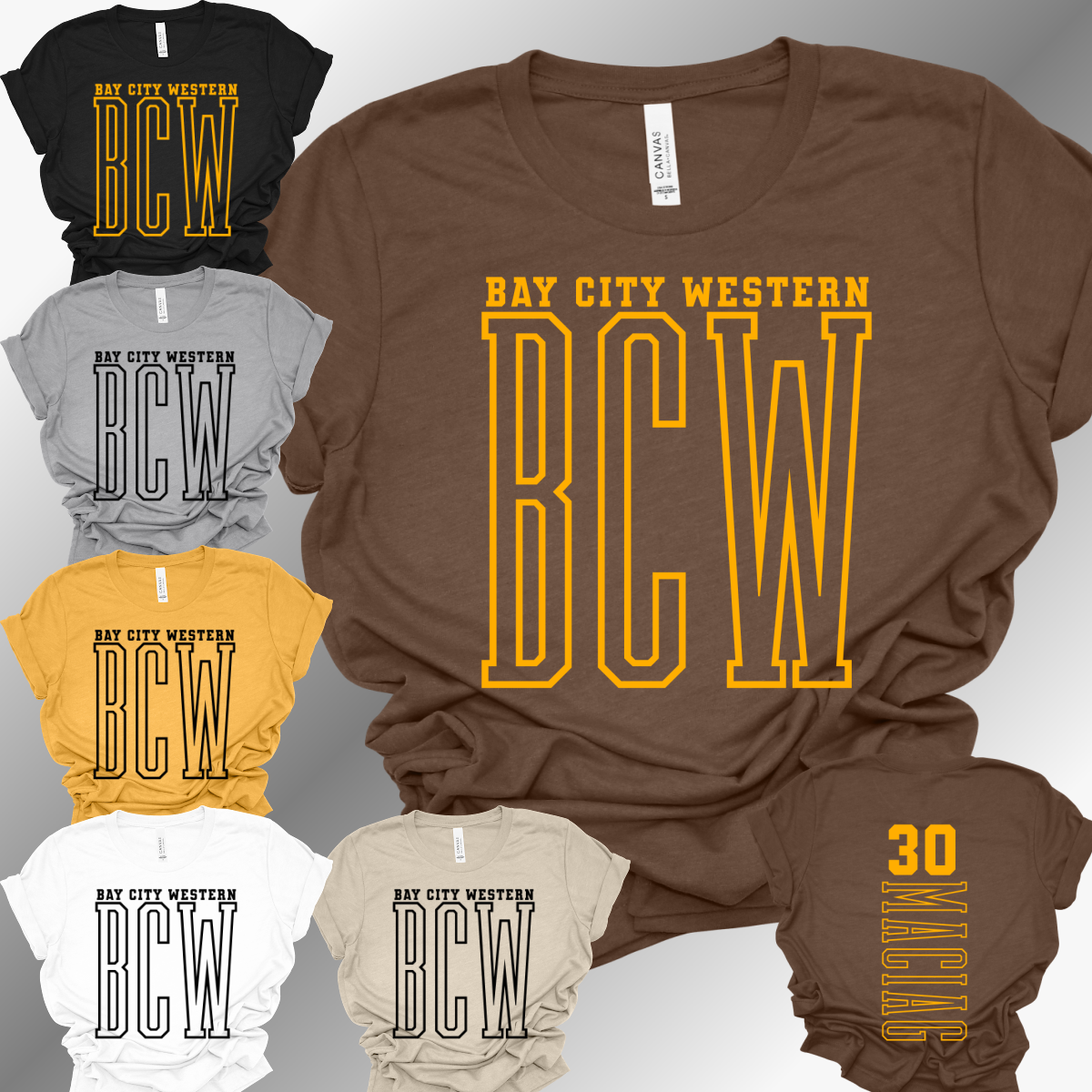 Bay City Western Warriors - Bella Canvas Tee (Toddler, Youth, Adult)
