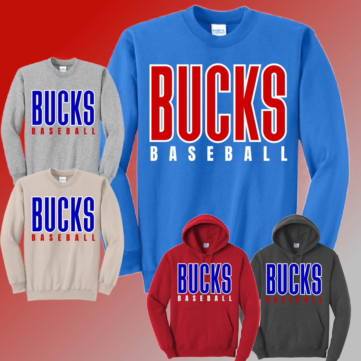 Bay Area Bucks Baseball - Basic Sweatshirt (Youth & Adult)