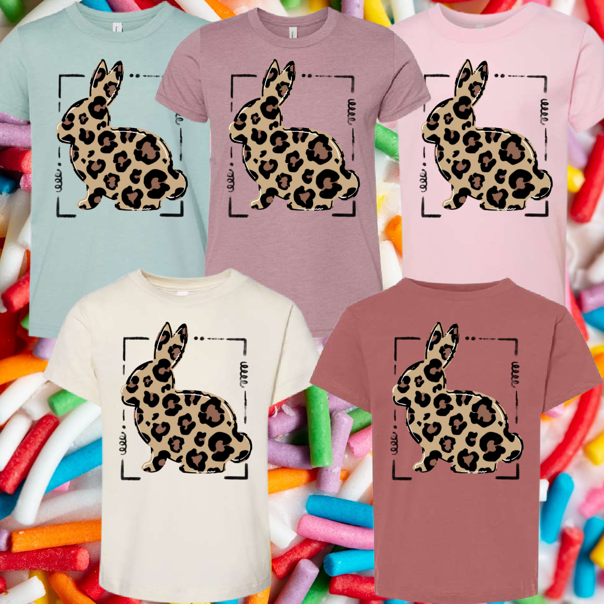 Leopard Bunny Easter Tee (Youth)