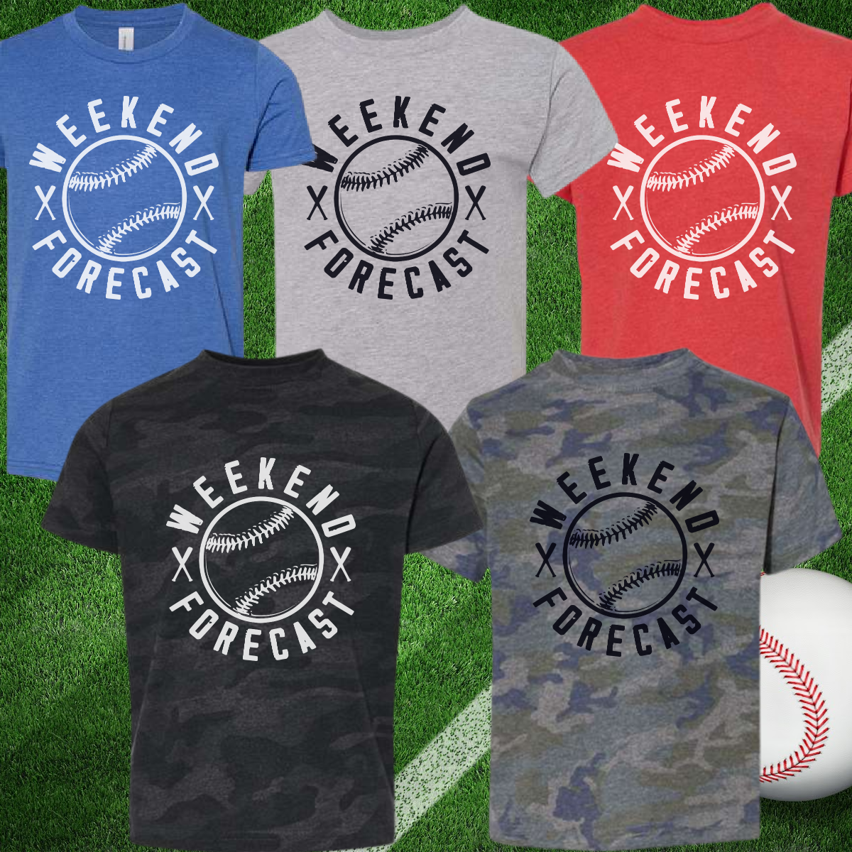 Weekend Forecast (Black or White Ink) Tee (Youth)
