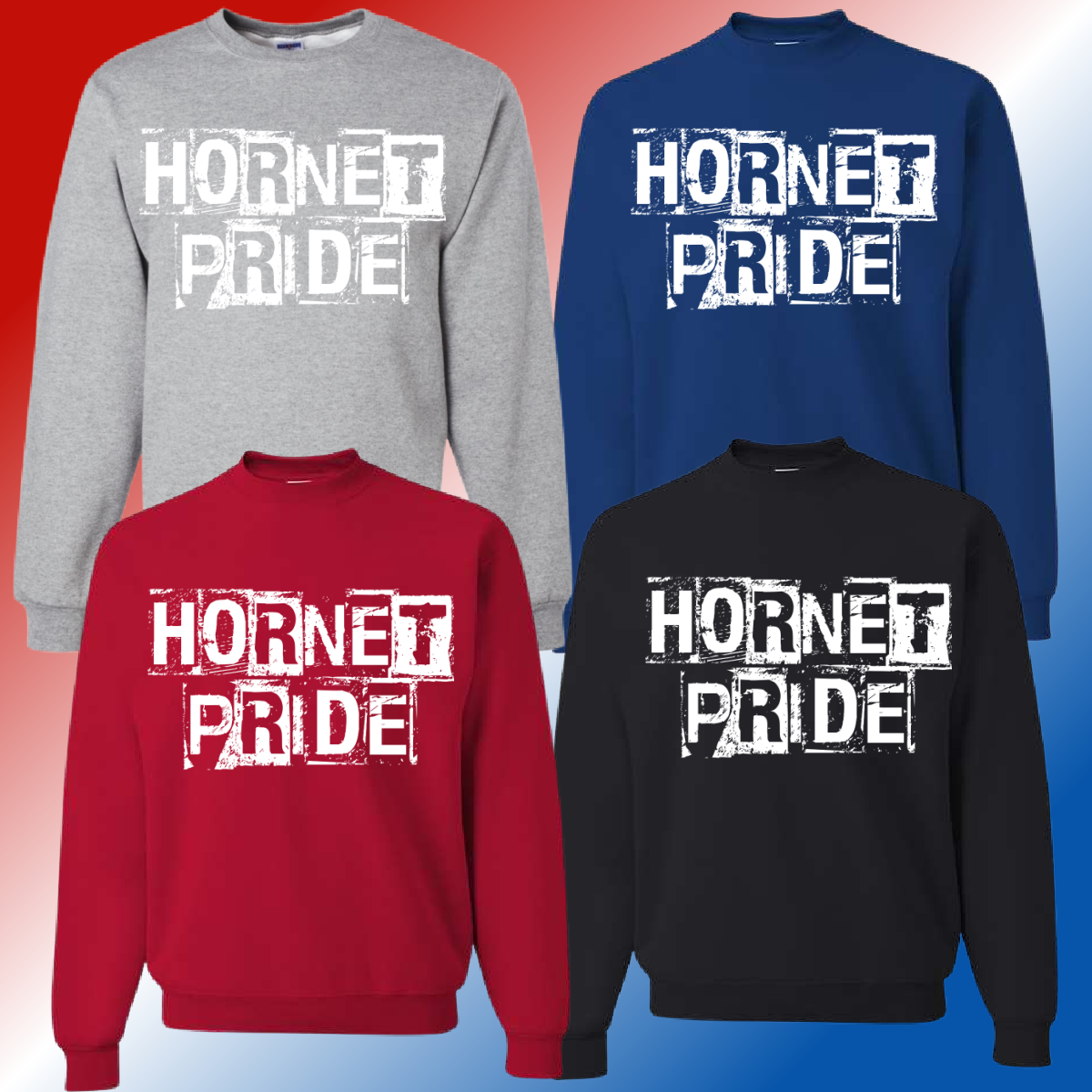 Hemmeter Elementary - Distressed Block Basic Crewneck (Youth & Adult) - MADE TO ORDER/TWO WEEKS
