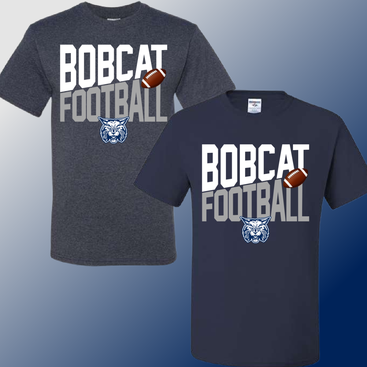 Bangor Central - FOOTBALL Angled Logo Basic Tee (Youth & Adult) - MADE TO ORDER/TWO WEEKS