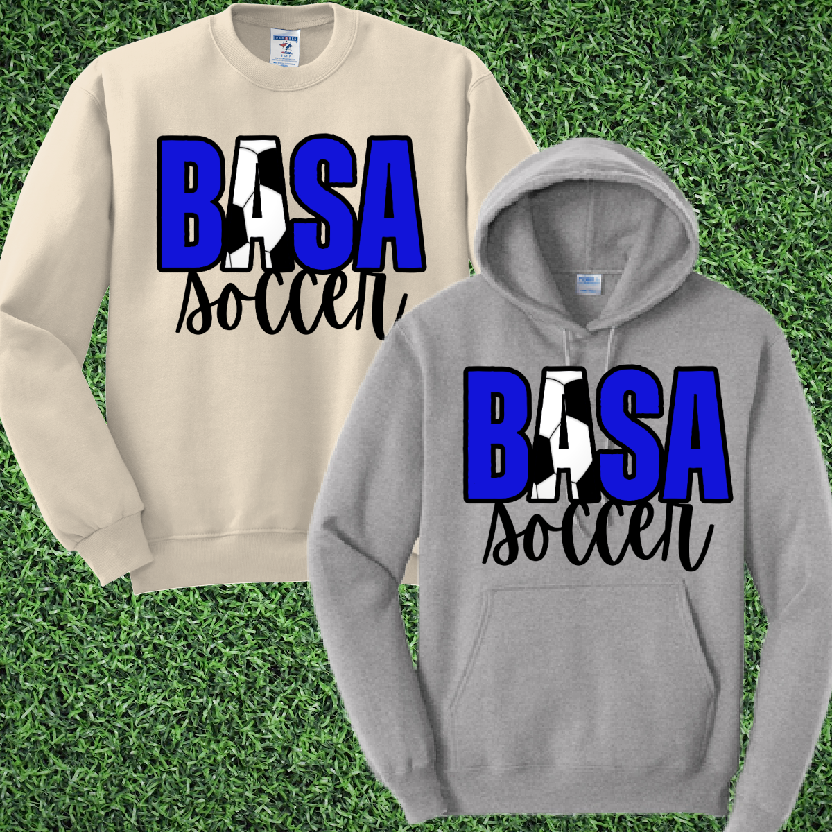 BASA Soccer Bold Print Basic Sweatshirt (Youth & Adult)