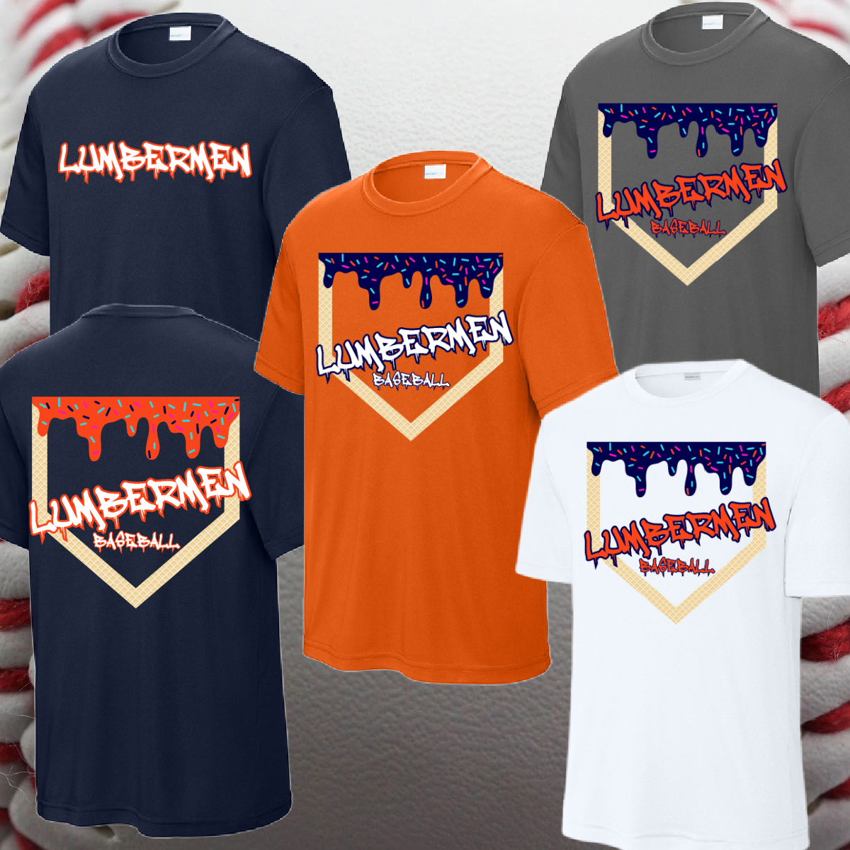 Mid Michigan Lumbermen - Homeplate Ice Cream Drip Performance Tee