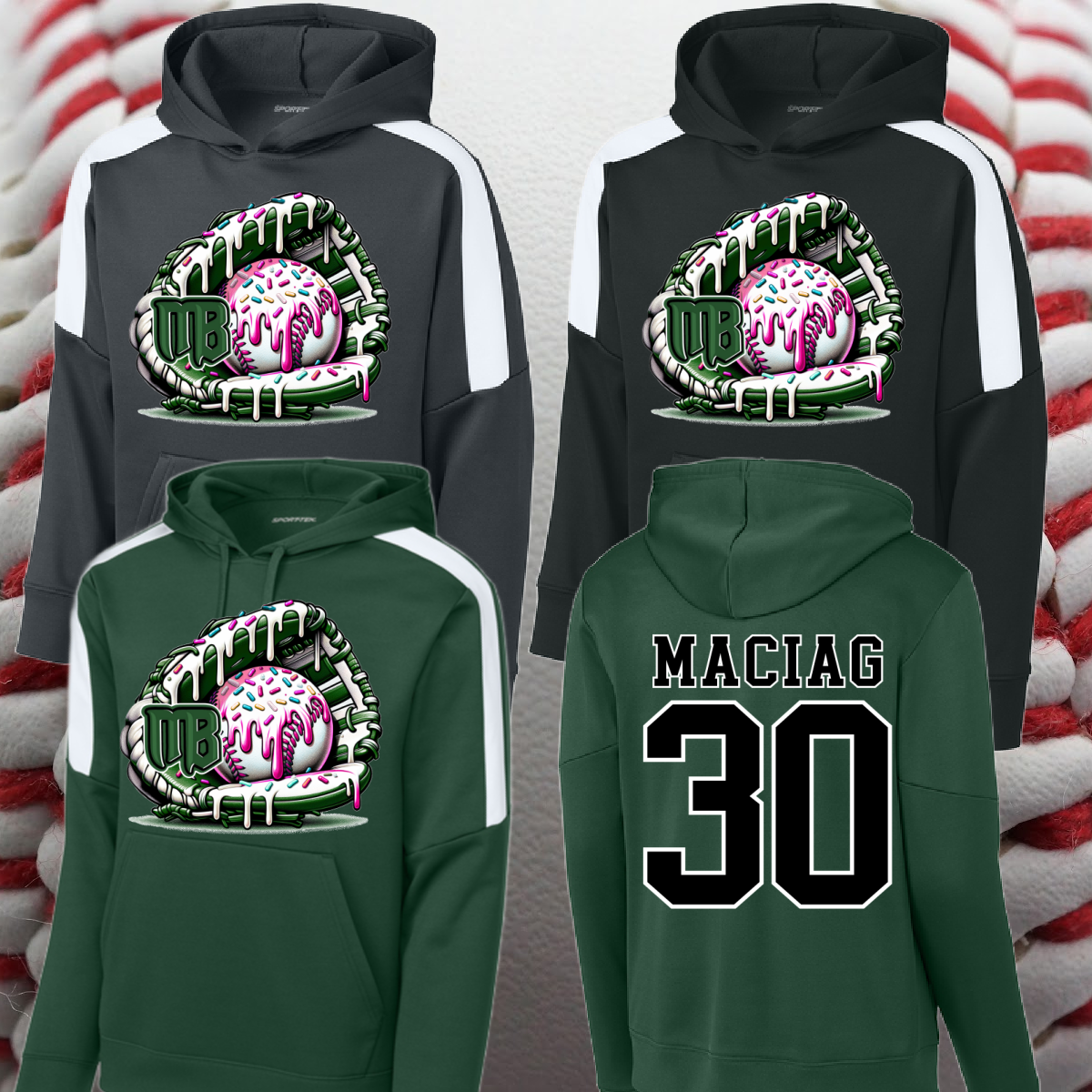 Michigan Batmen - Ice Cream Drip Glove Premium Performance Hoodie (Youth & Adult)