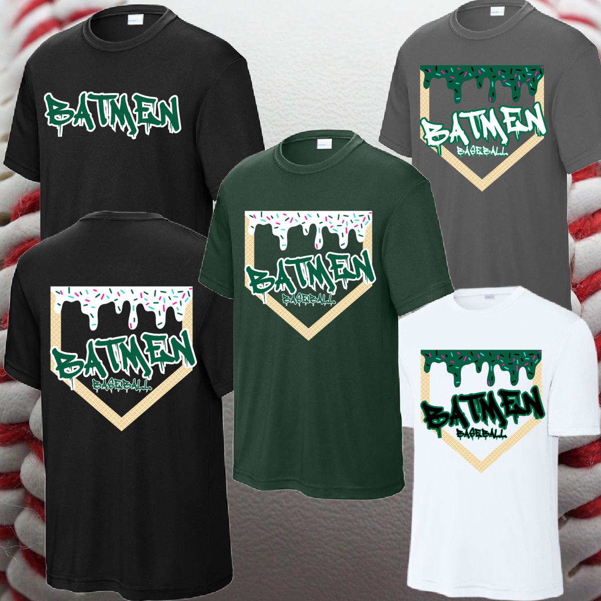 Michigan Batmen - Homeplate Ice Cream Drip Performance Tee