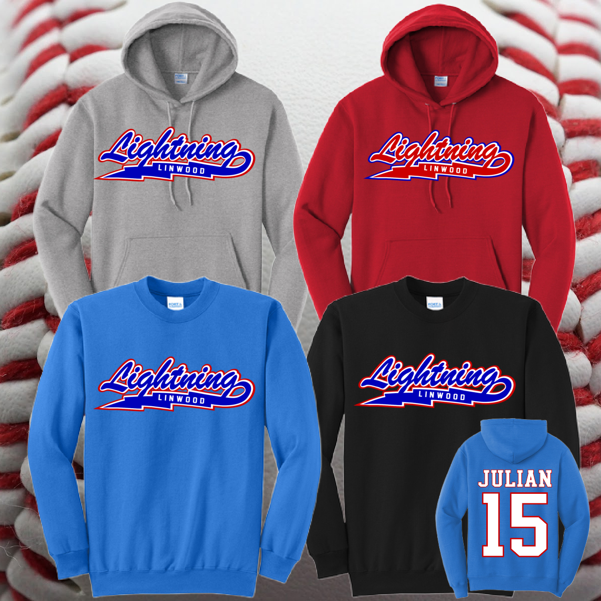 Linwood Lightning - Logo Basic Sweatshirt (Youth & Adult)