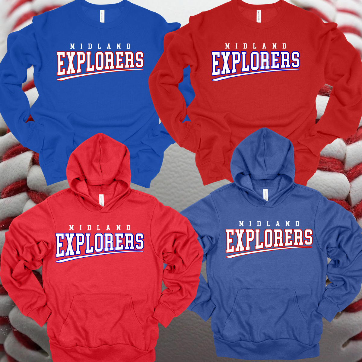 Midland Explorers - Logo Bella Canvas Sweatshirt (Adult)