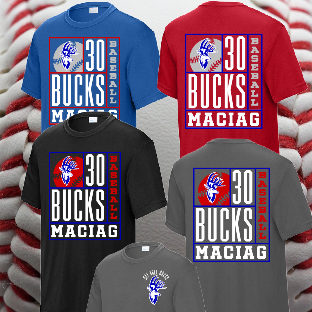 Bay Area Bucks - Box Collage Performance Tee (Youth & Adult)