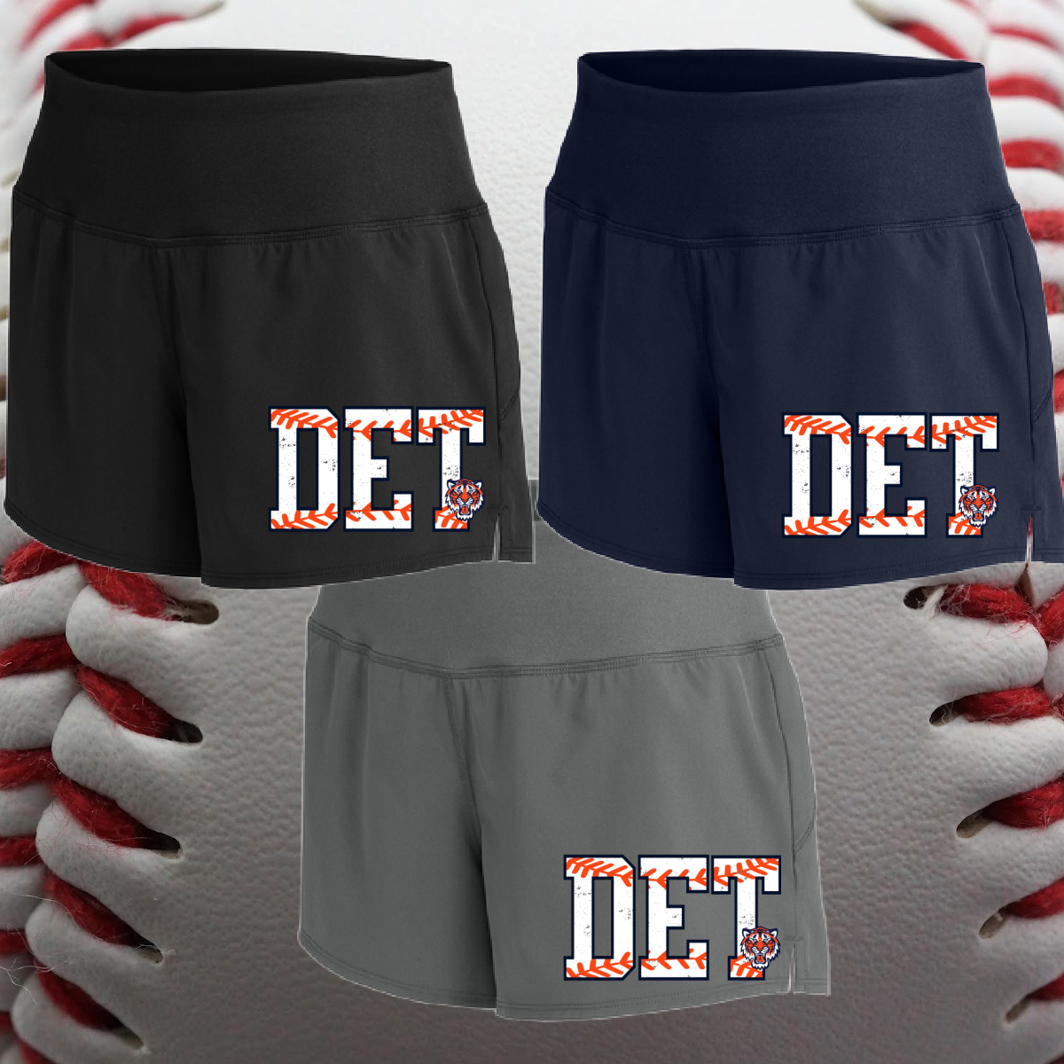 Detroit Baseball D E T - Womens Shorts