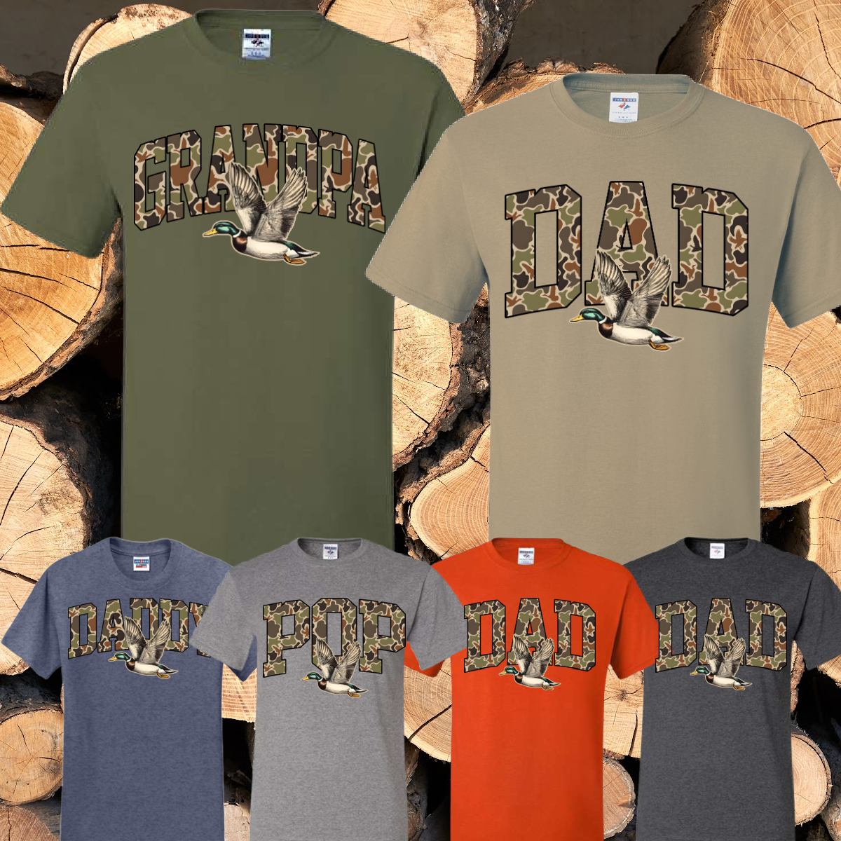 Fathers Day Duck Camo Basic Tee