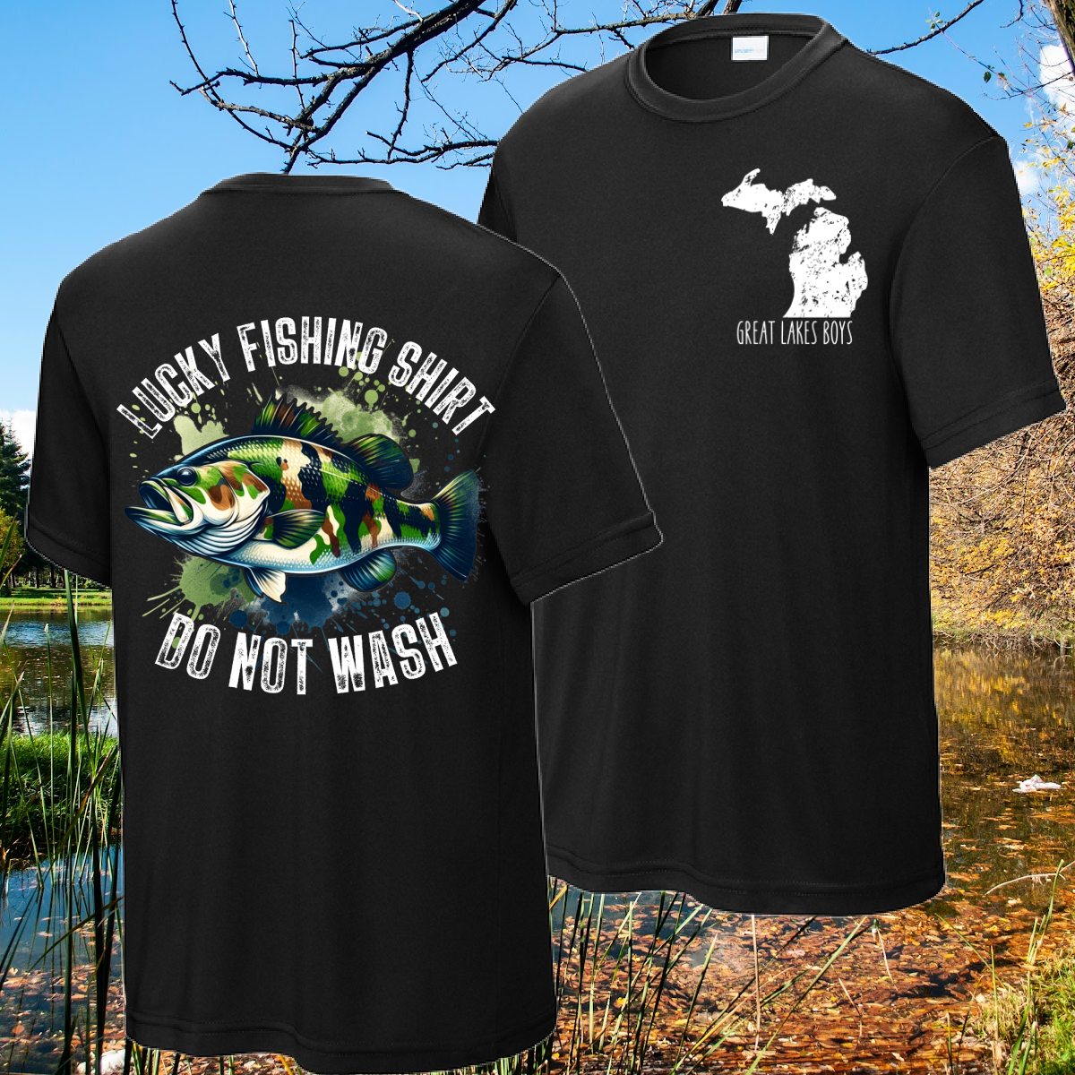 Great Lakes Boys - Lucky Fishing Shirt Do Not Wash Performance Tee (Youth & Adult)